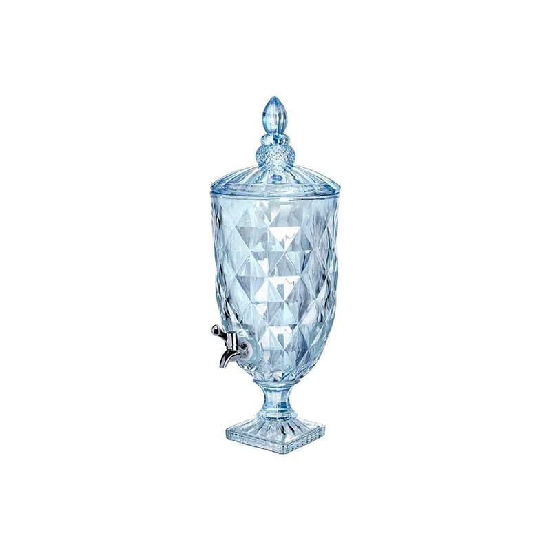 Suqueira Jarra De Vidro Cristal Suco Diamond 5 Litros com Torneira