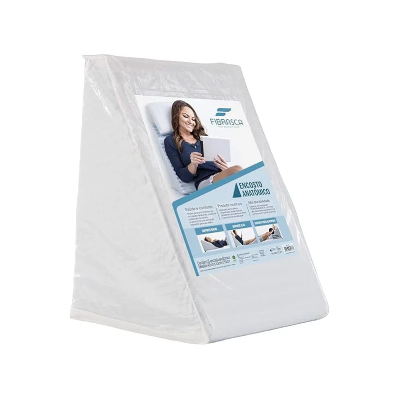 Travesseiro Triangular Encosto Anatômico – Branco - Fibrasca