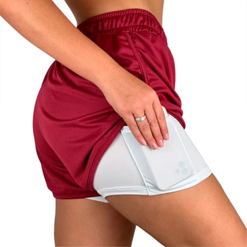 Shorts Fitness Feminino 2 em 1 Academia