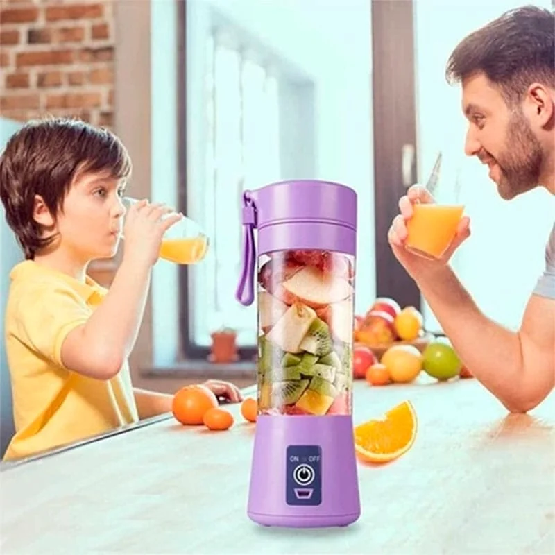 Mini Liquidificador Portátil Shake 6 Laminas + Cabo USB-SE3095